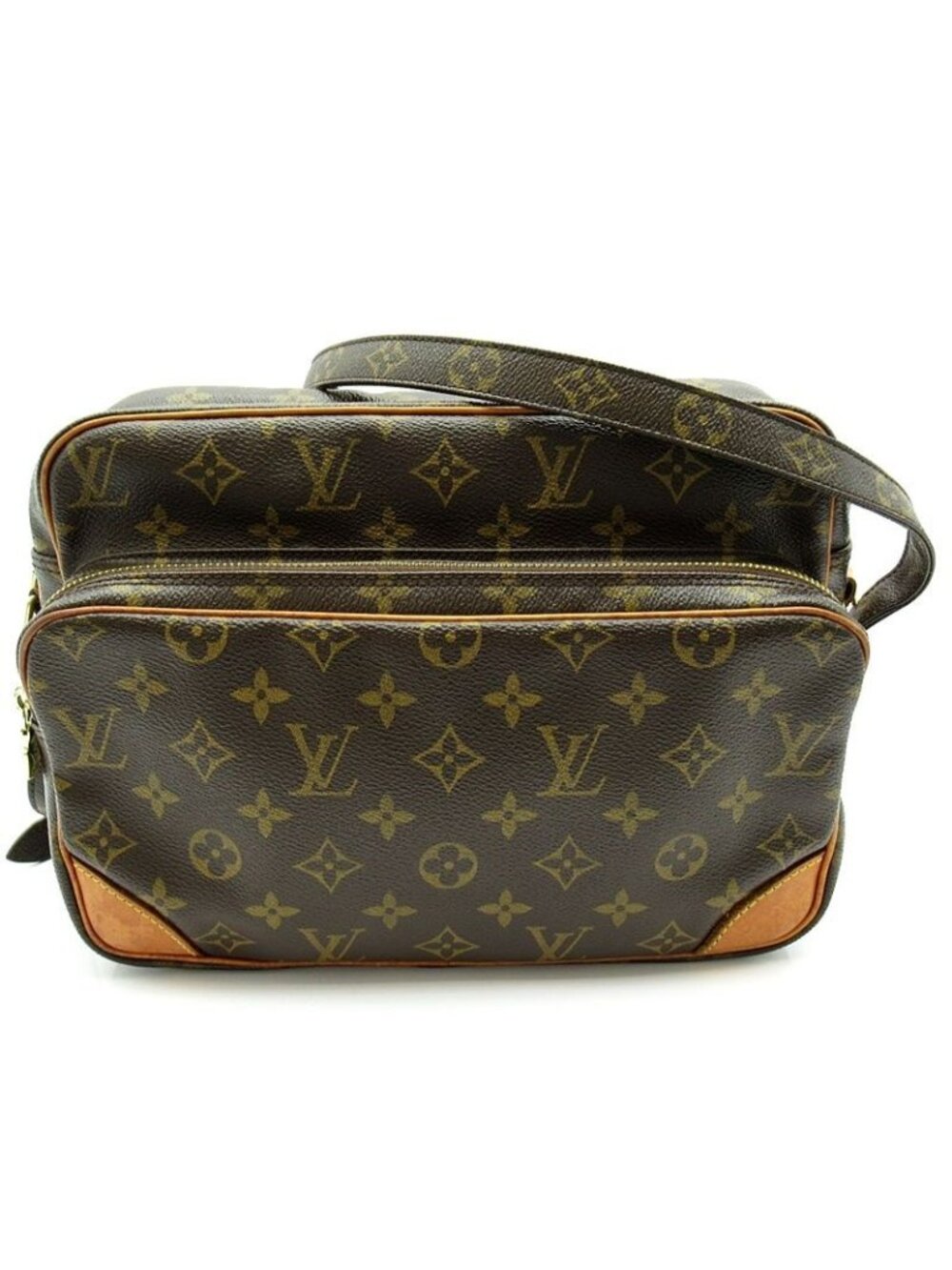Louis Vuitton Nile Monogram Shoulder Bag Brown